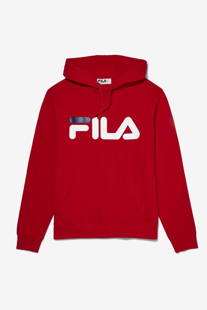 Fila Hoodie Panske Flori Červené - POMQC1783